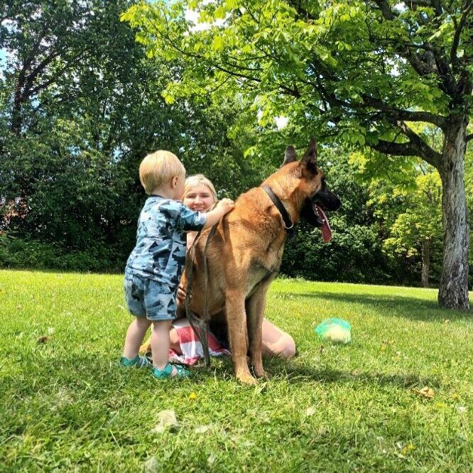 Kid with dog